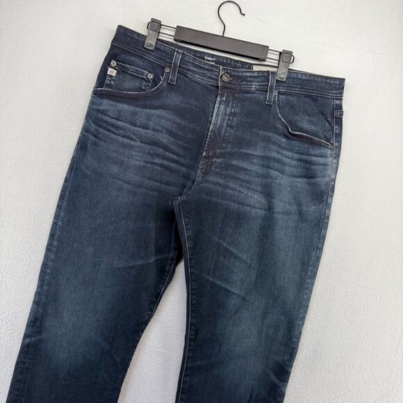 AG Adriano Goldschmied Jeans Men's 35x33 Blue Dark Wash Everett Slim Straight - Picture 1 of 11